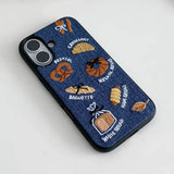 Boogzel Apparel French Bakery Denim iPhone Case, view 4