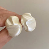 Boogzel Apparel French Girl Big Pearl Earrings, view 2