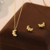 Boogzel Apparel French Girl Croissant Necklace, view 4