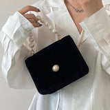 Boogzel Apparel French Girl Pearl Chain Bag, view 2