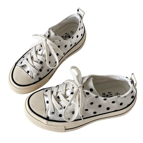 Boogzel Apparel French Girl Polka Dot Canvas Shoes