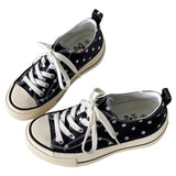 Boogzel Apparel French Girl Polka Dot Canvas Shoes, view 2