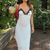 Boogzel Apparel French Girl Polka Dot Maxi Dress, view 4