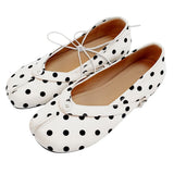 Boogzel Apparel French Girl Polka Dot Tabi Ballet Flats, view 3