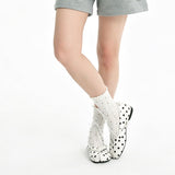 Boogzel Apparel French Girl Polka Dot Tabi Ballet Flats, view 6