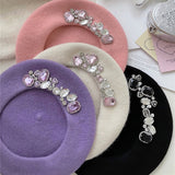 Boogzel Apparel French Girl Rhinestone Beret, view 6