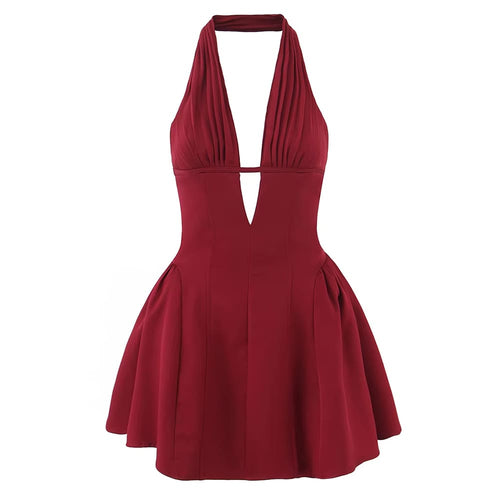 Boogzel Apparel French Girl V-Neck Halter Dress