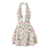 Boogzel Apparel French Girl V-Neck Halter Dress, view 4