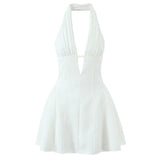 Boogzel Apparel French Girl V-Neck Halter Dress, view 5