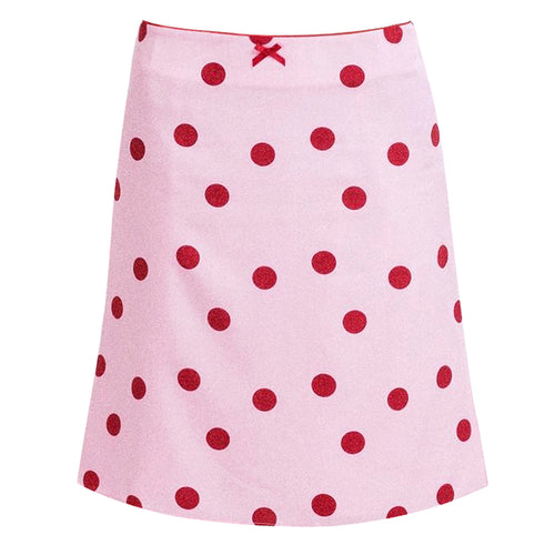 Boogzel Apparel French Kiss Polka Dot Knee-Length Skirt