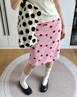 Boogzel Apparel French Kiss Polka Dot Knee-Length Skirt, view 4