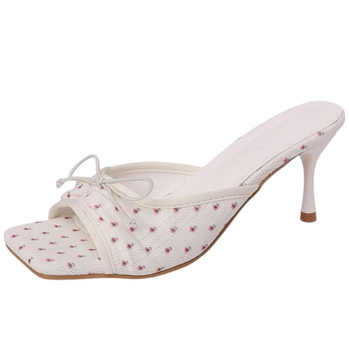 Boogzel Apparel French Summer Floral Heeled Mules