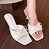 Boogzel Apparel French Summer Floral Heeled Mules, view 3