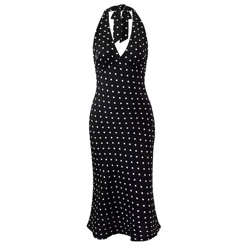 Boogzel Apparel French Summer Polka Dot Halter Dress