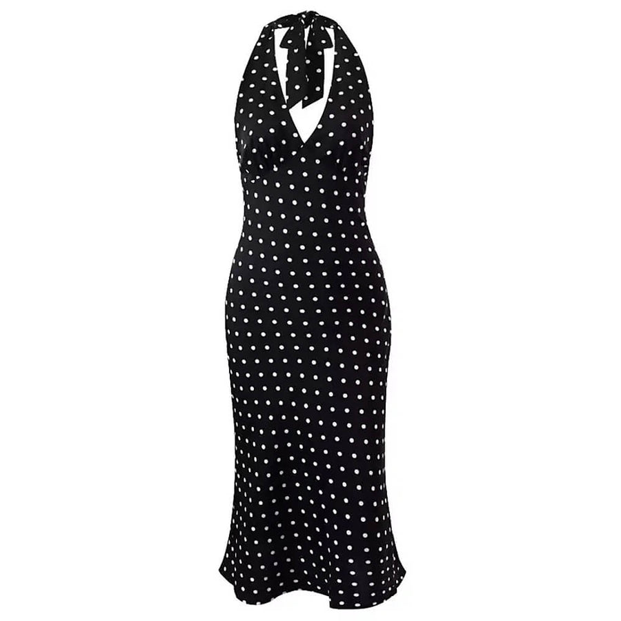 Boogzel Apparel French Summer Polka Dot Halter Dress