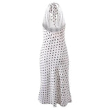 Boogzel Apparel French Summer Polka Dot Halter Dress, view 4