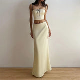 Boogzel Apparel French Summer Satin Top & Maxi Skirt Set, view 3