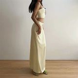 Boogzel Apparel French Summer Satin Top & Maxi Skirt Set, view 4