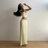 Boogzel Apparel French Summer Satin Top & Maxi Skirt Set, view 5