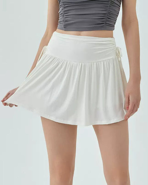 Boogzel Apparel French Sun Tennis Skirt in White