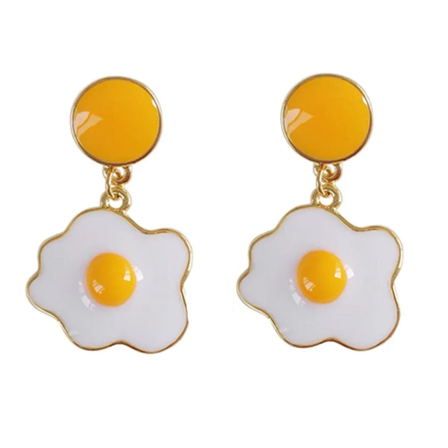 Boogzel Apparel Fried Egg Earrings