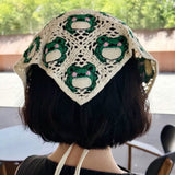 Boogzel Apparel Frog Crochet Triangle Bandana, view 2