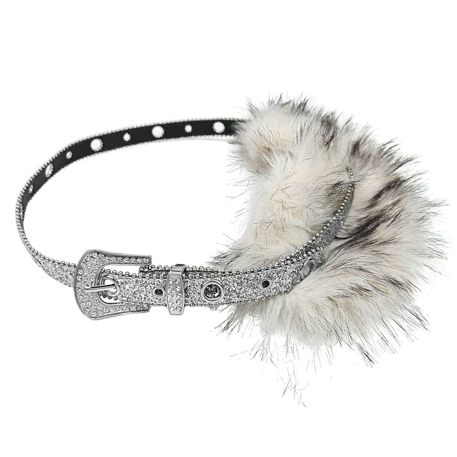 Boogzel Apparel Frost Queen Y2K Fur Belt