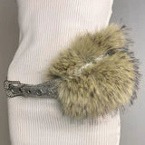 Boogzel Apparel Frost Queen Y2K Fur Belt, view 2