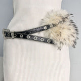 Boogzel Apparel Frost Queen Y2K Fur Belt, view 4