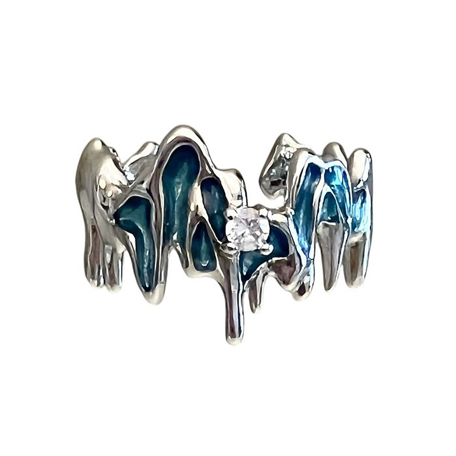 Boogzel Apparel Frozen Wave Glitch Ring