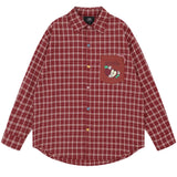 Boogzel Apparel Fruit Graphic Plaid Button Up Shirt, view 2