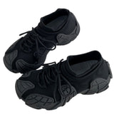 Boogzel Apparel Future World Chunky Sneakers in Black, view 2