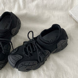 Boogzel Apparel Future World Chunky Sneakers in Black, view 3