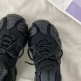 Boogzel Apparel Future World Chunky Sneakers in Black, view 4