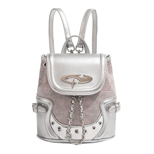 Boogzel Apparel Future World Mini Backpack in Silver