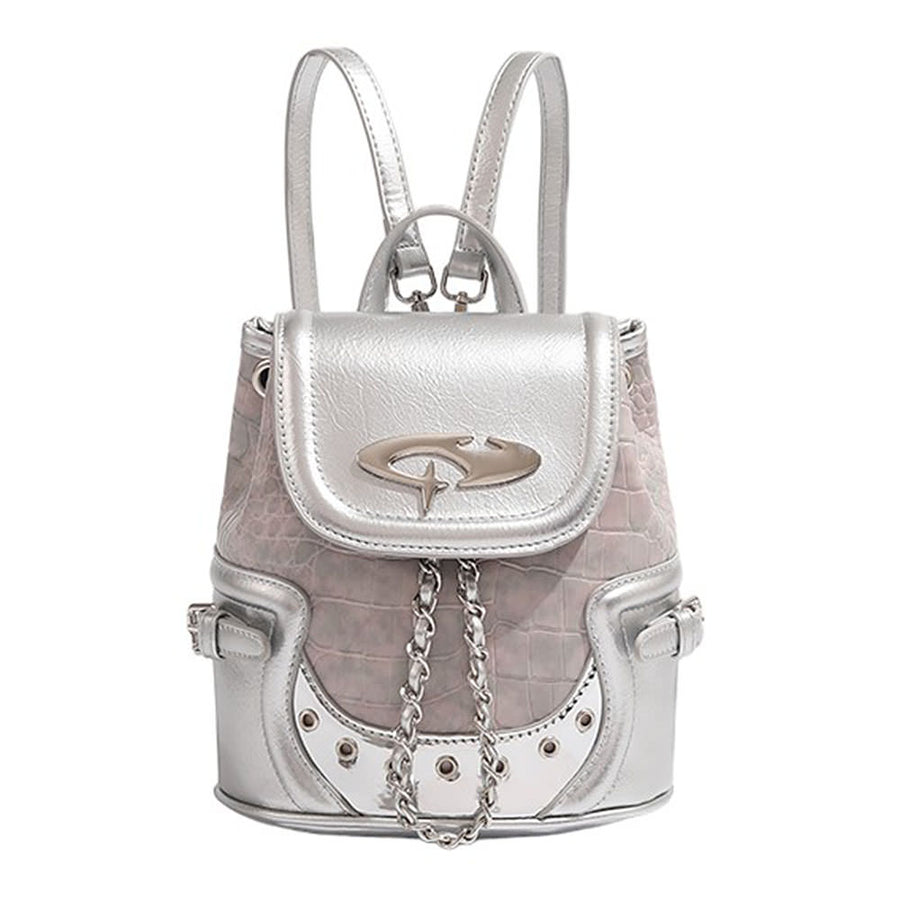 Boogzel Apparel Future World Mini Backpack in Silver