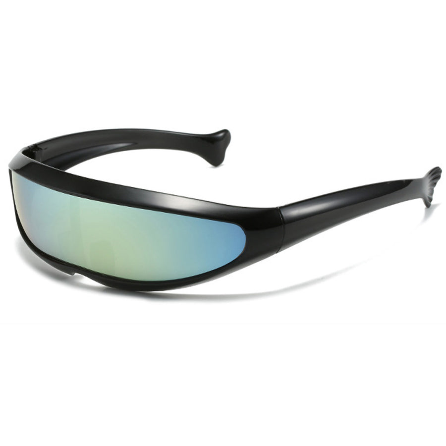 Boogzel Apparel Futurecore Shield Mirrored Sunglasses