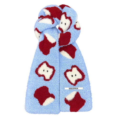 Boogzel Apparel Fuzzy Apple Pattern Scarf