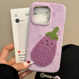 Boogzel Apparel Fuzzy Aubergine iPhone Case, view 3