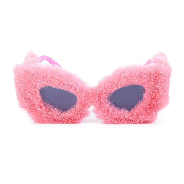 Boogzel Apparel Fuzzy Cat Eye Sunglasses