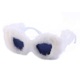 Boogzel Apparel Fuzzy Cat Eye Sunglasses, view 4