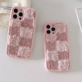 Boogzel Apparel Fuzzy Checkered iPhone Case, view 2