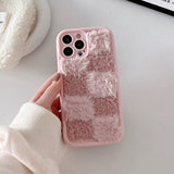 Boogzel Apparel Fuzzy Checkered iPhone Case, view 3