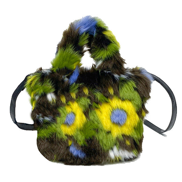Boogzel Apparel Fuzzy Flower Mini Bag