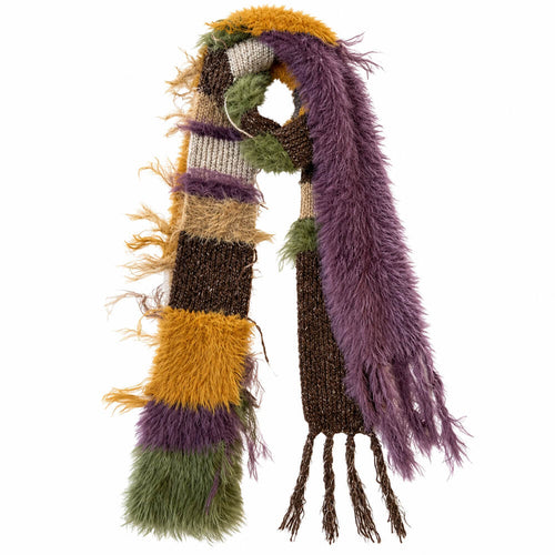 Boogzel Apparel Fuzzy Freak Patchwork Scarf