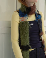 Boogzel Apparel Fuzzy Freak Patchwork Scarf, view 5