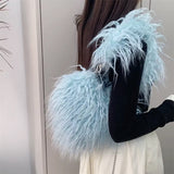 Boogzel Apparel Fuzzy Heart Shaped Bag, view 4