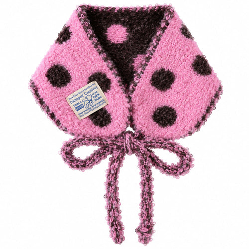 Boogzel Apparel Fuzzy Polka Dot Tie Collar