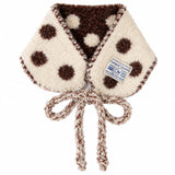Boogzel Apparel Fuzzy Polka Dot Tie Collar, view 4