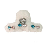 Boogzel Apparel Fuzzy Rhinestone Hair Claw, view 2